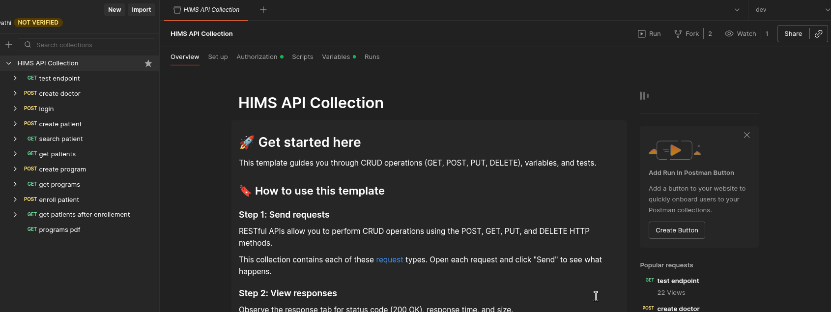 Health Information System API