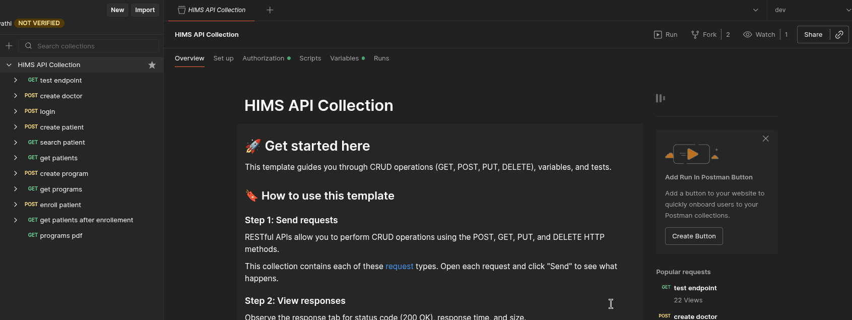 Health Info System API