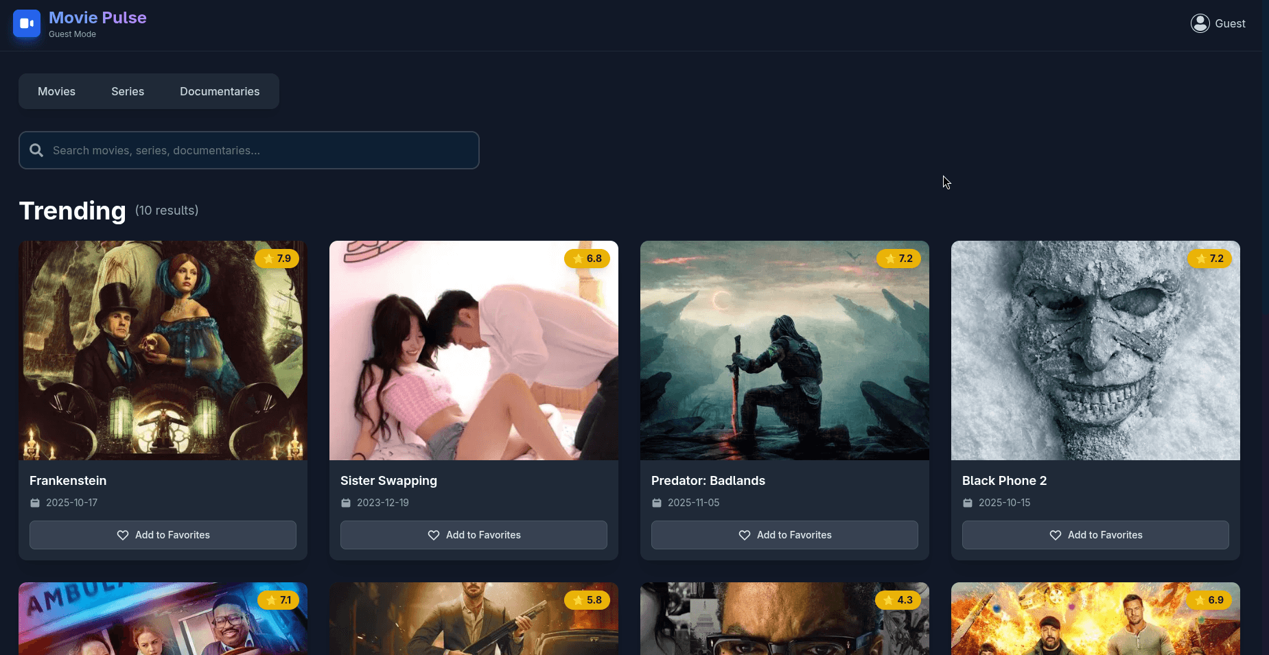 MoviePulse — Movie Discovery Platform
